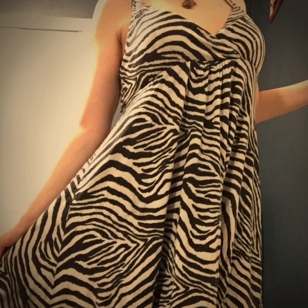 Express, Zebra Printed Summer Dress - image 1